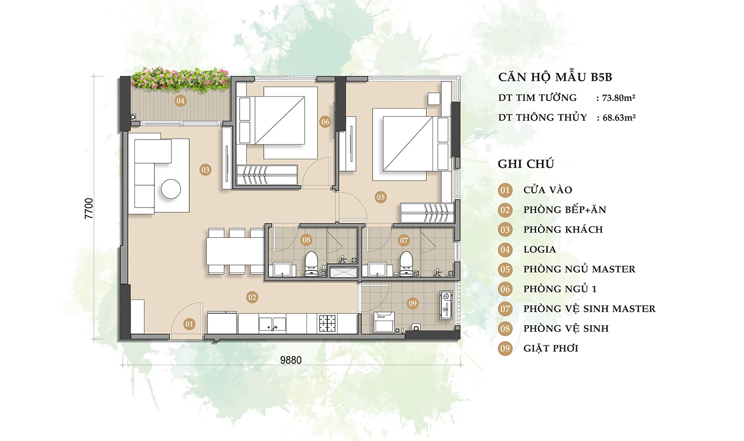 CĂN HỘ MẪU B5B