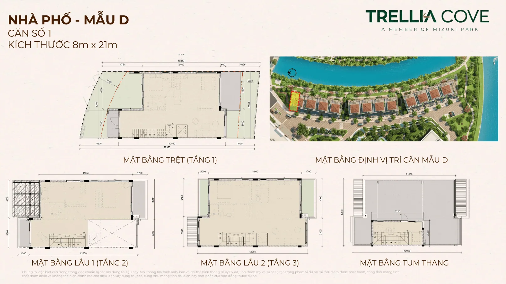 Mặt bằng thiết kế Trellia Cove