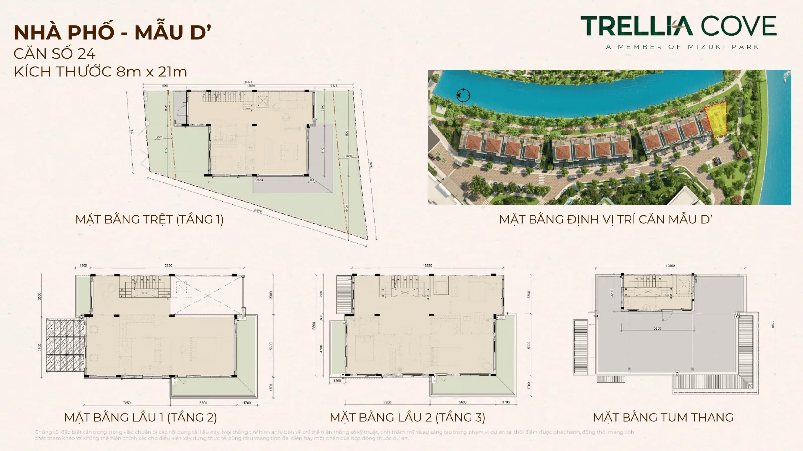 Mặt bằng thiết kế Trellia Cove